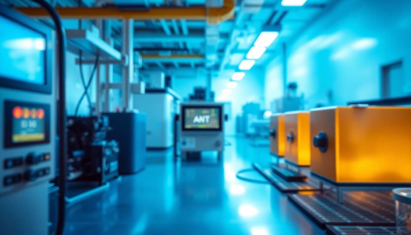 Performing a Funktionsprüfung on high-tech equipment with precision in a modern laboratory.
