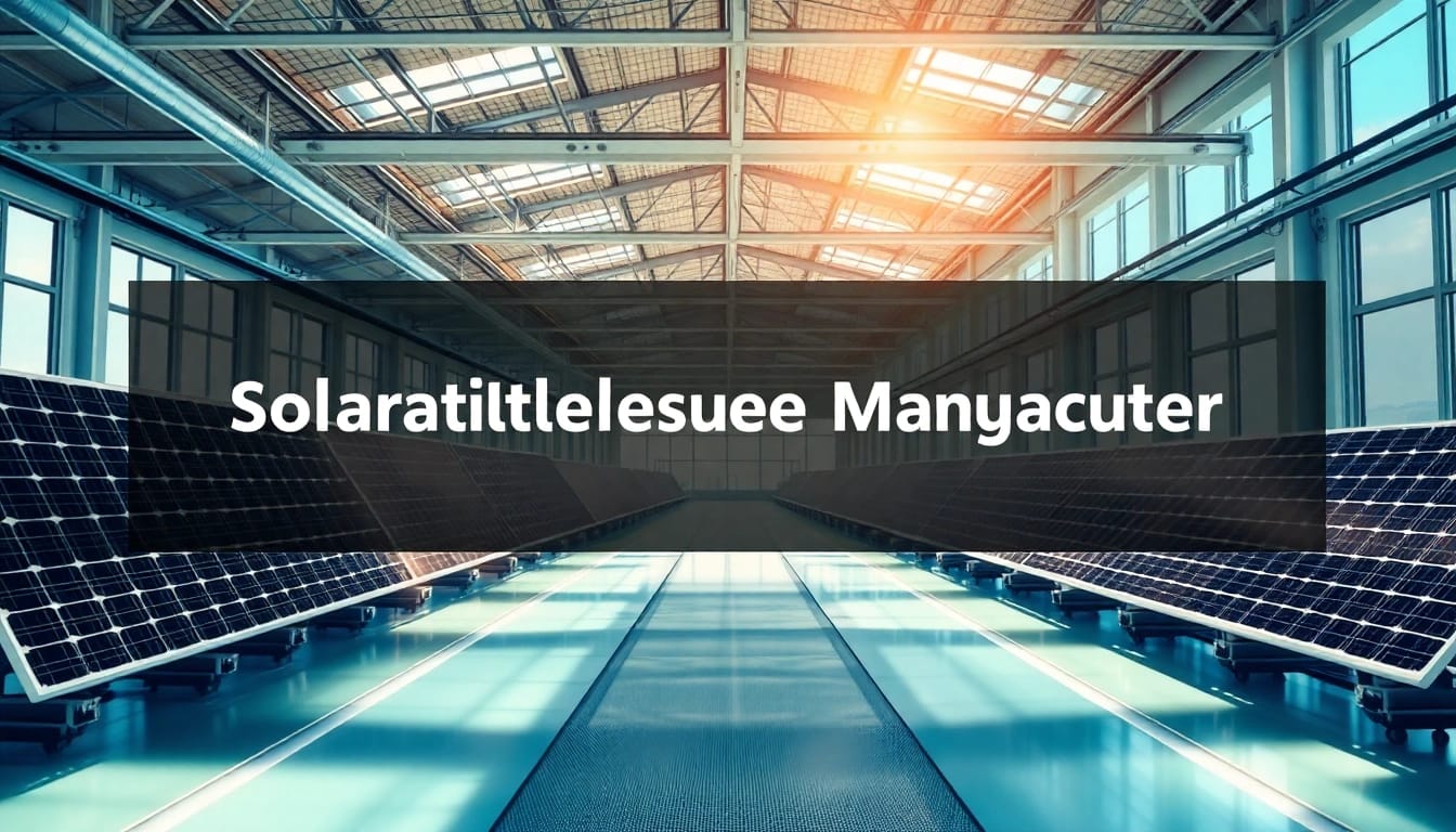 Explore the innovative Solaranlage kaufen Manufacturer facility showcasing cutting-edge solar panel technology in a bright and sustainable environment.