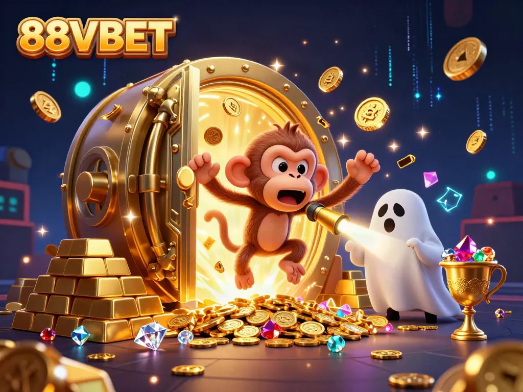 Engage with the magical ambiance of 88VBET while chasing elusive treasures in a haunted casino scene.