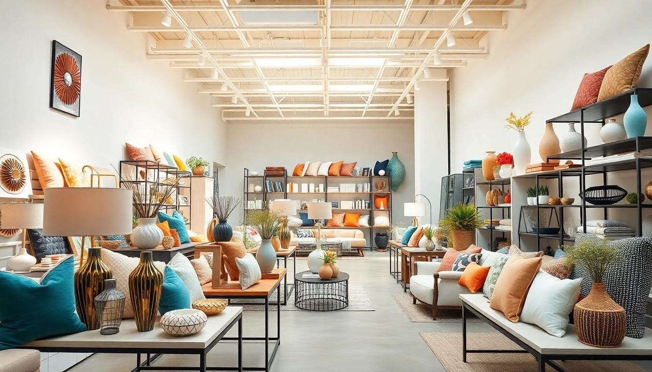 Erleben Sie die Vielfalt als Furniture Accessories Supplier in einem eleganten Showroom mit modernen Dekorationsartikeln.