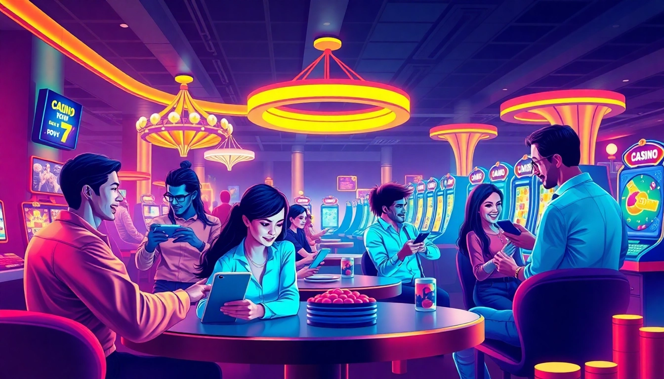 Players enjoying new online casinos in Österreich with exciting gameplay and vibrant graphics.