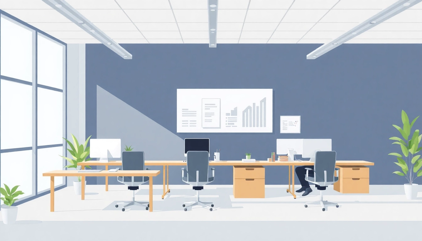 Efficient teamwork in processoptimierung demonstrated through a modern office layout and collaboration tools.