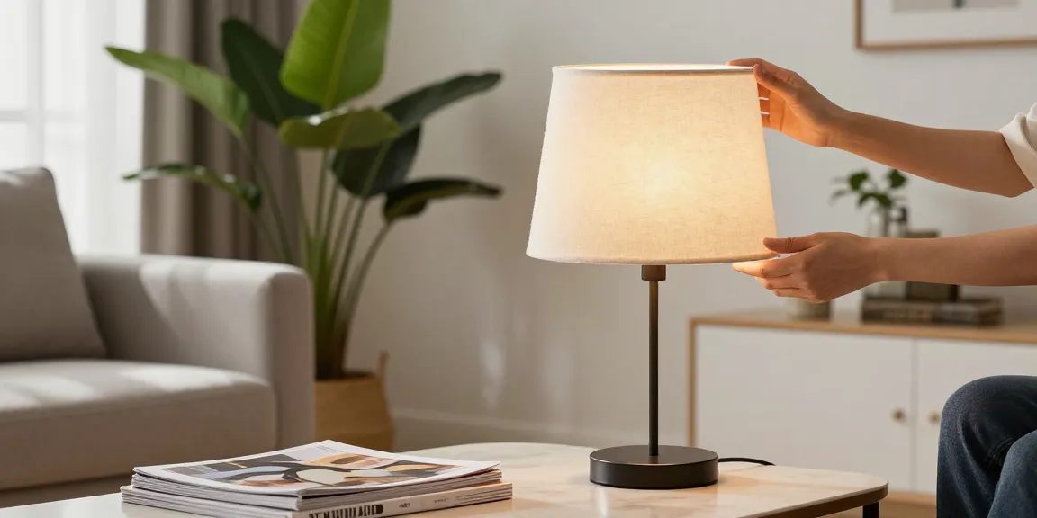 Individuelle Lampenschirme, die ein gemütliches Wohnzimmer mit stilvollem Dekor verbessern.
