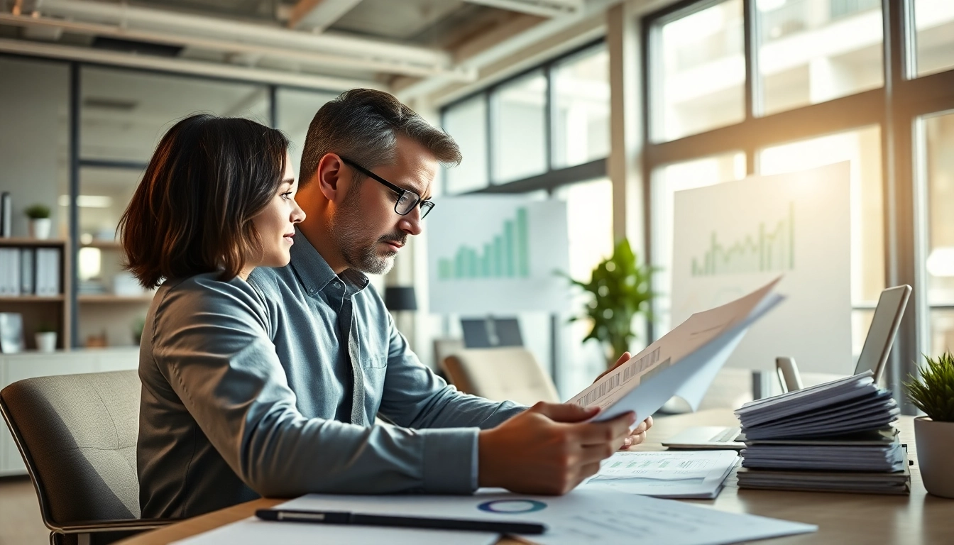 Kostengünstig investieren im modernen Büro mit Finanzanalysten und Charts.