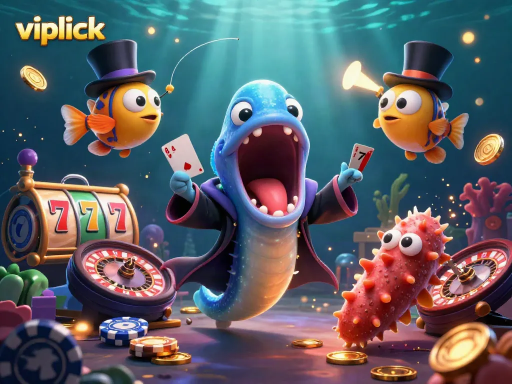 Engage with vipluck, the underwater casino realm combining vibrant characters and gaming elements.
