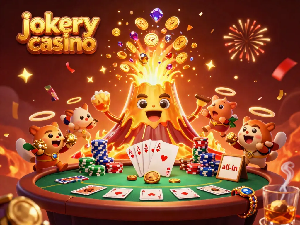 Experience the thrilling gameplay at jokery casino with vibrant 3D visuals filled with gold coins and excitement.