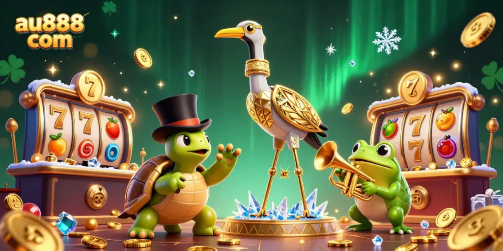 Experience the excitement of gambling at au888 com with vibrant characters and casino elements