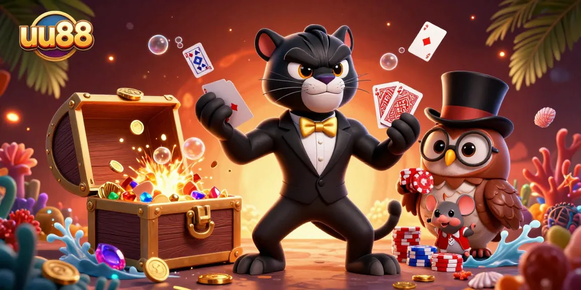 Engage in thrilling gameplay at uu88 with stylish characters and vibrant casino elements.