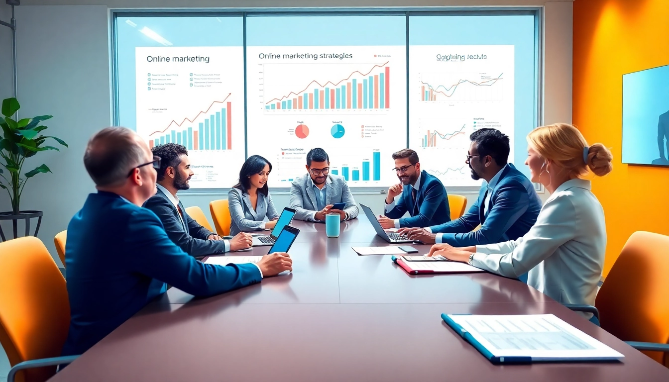 Online Marketing Team Collaboration in a Modern Office Environment