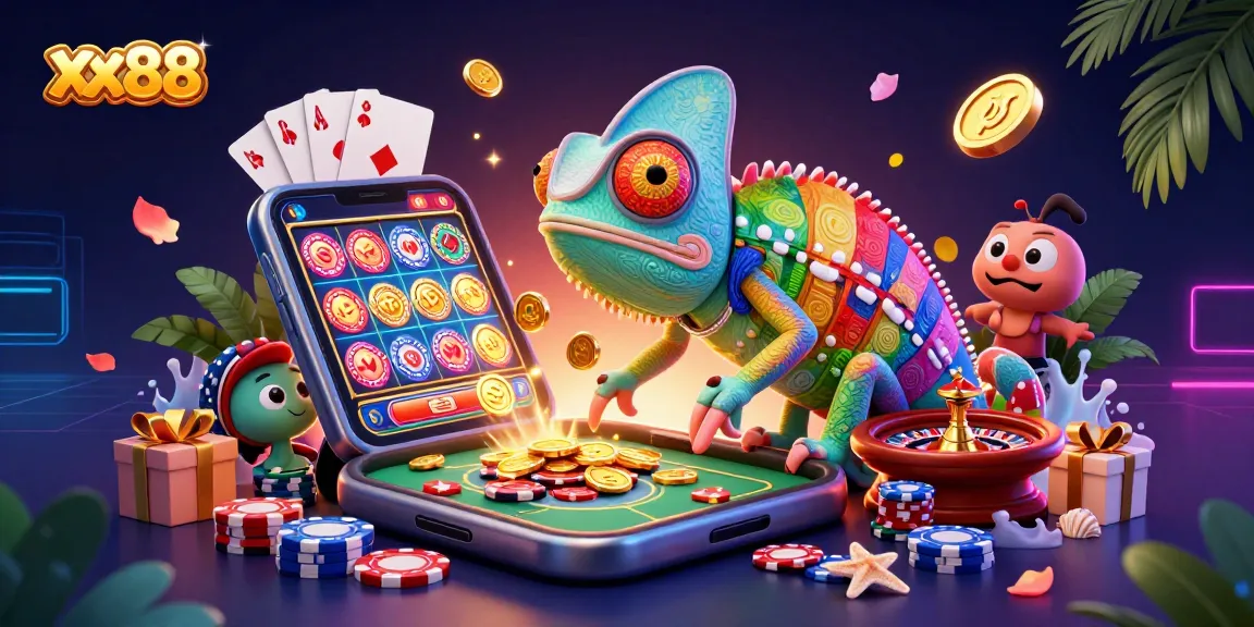 Spin and win at xx88 with vibrant casino magic and colorful gaming elements.