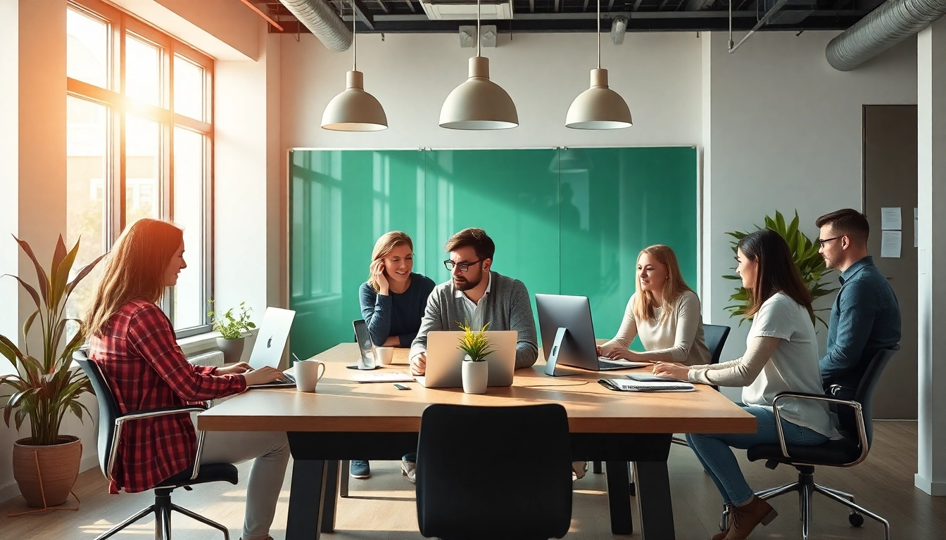 Strategien zur werbung pflegedienst nutzen, während ein Team von Fachleuten an Marketinglösungen arbeitet.