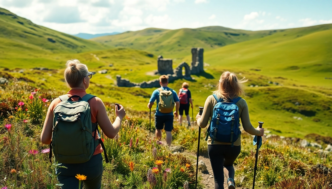 Wandern in Irland: Grüne Hügel und alte Ruinen laden zu einem unvergesslichen Erlebnis ein.