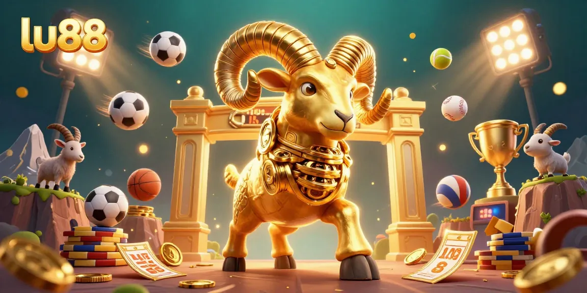 Engage with LU88's thrilling casino experience, featuring dynamic elements and golden prizes in 3D.