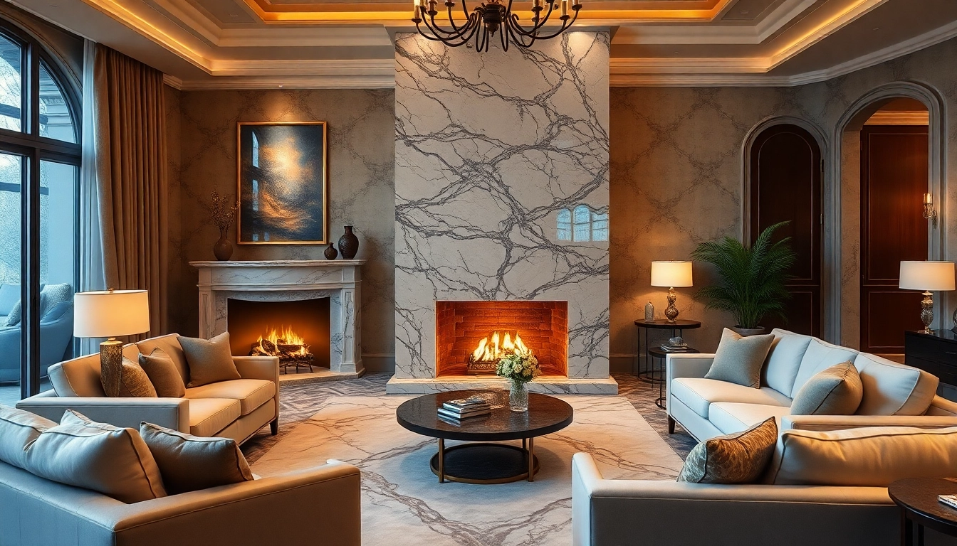 Luxury living room featuring plush furniture and elegant decor that invites relaxation.