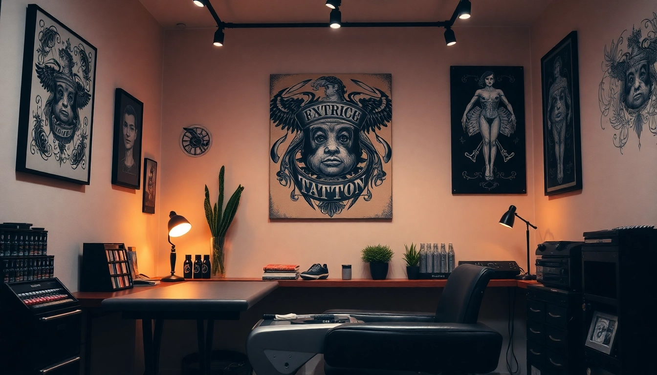 Professionelle Tattoos im Tattoo Studio München, kreative Gestaltung und einladendes Ambiente für Kunden.