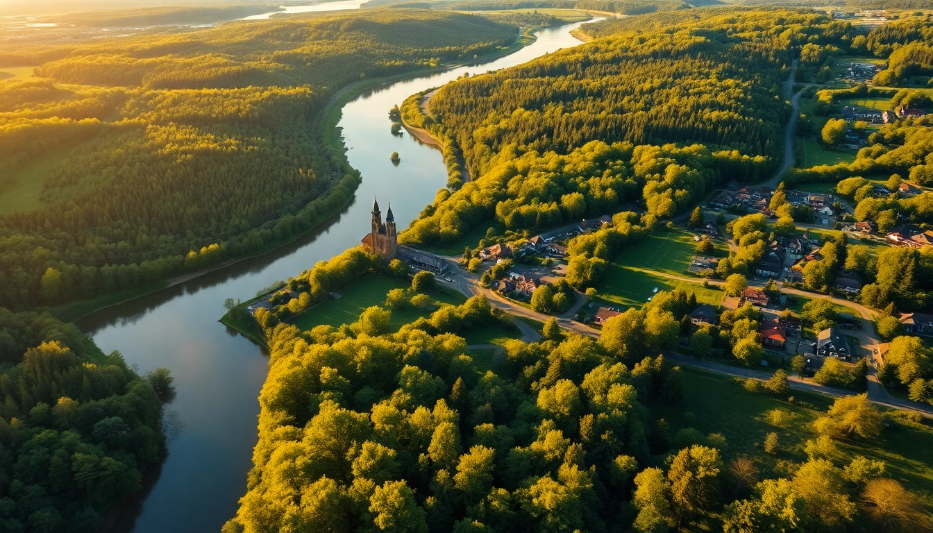 Hochwertige Drohnenfotos Brandenburg, die malerische Landschaften aus der Luft zeigen.