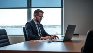 Headhunter Saarbrücken bewertet Bewerbungsunterlagen in modernem Büro.