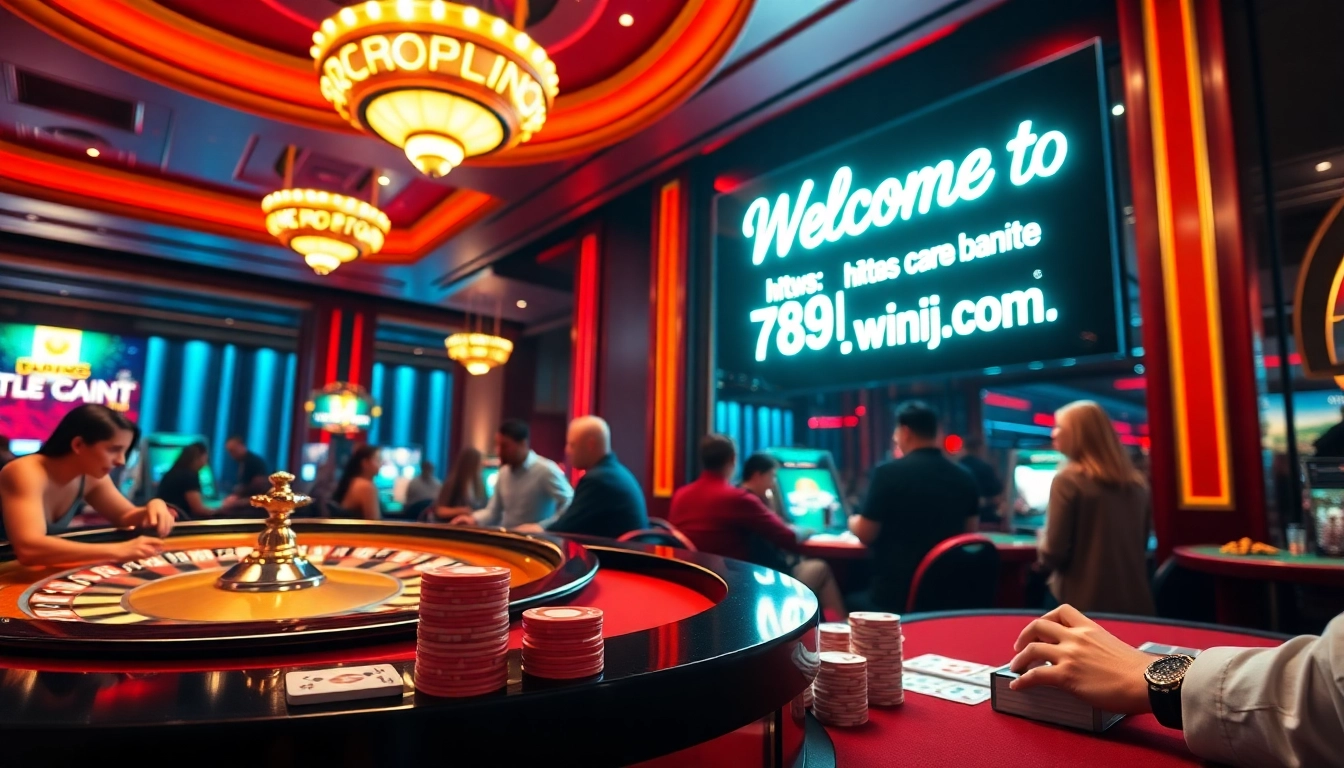 Experience the excitement of https://789winjj.com/ with players engaging at a luxurious casino table.