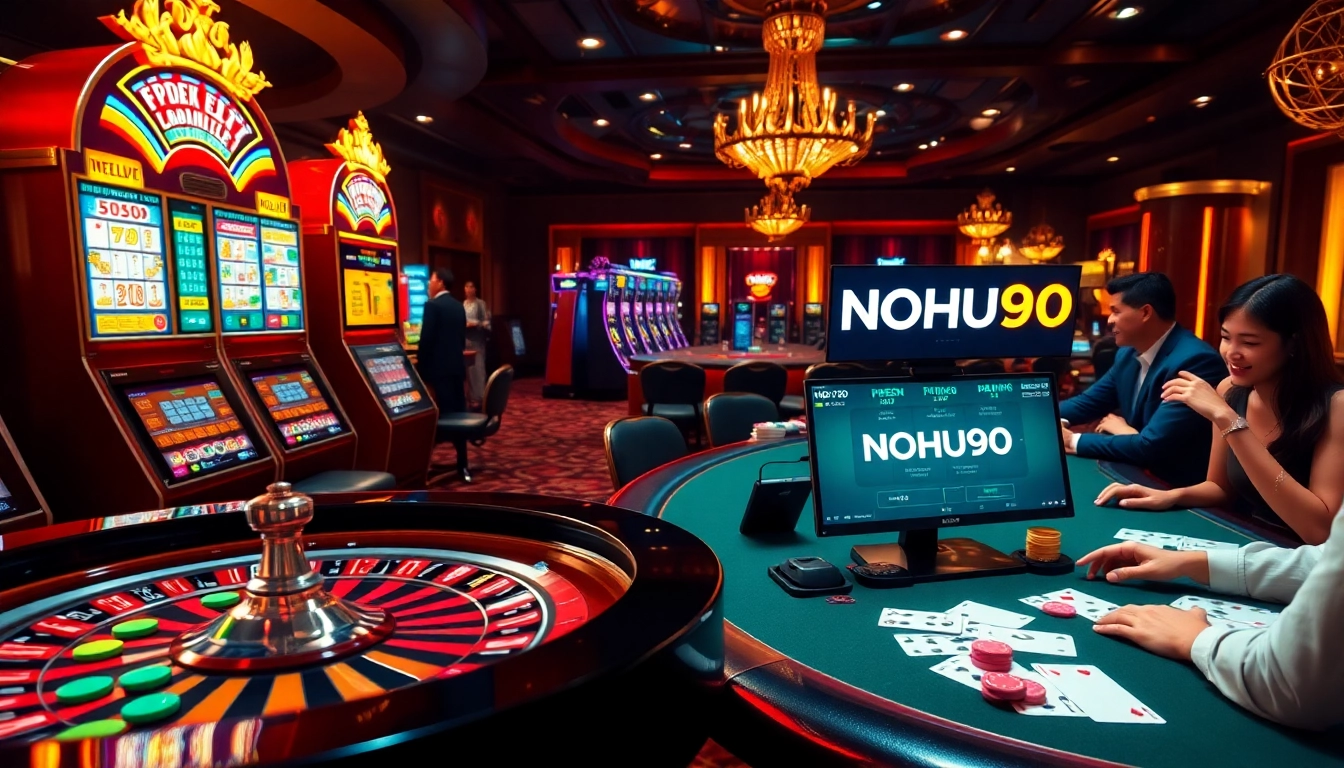 Experienced players enjoying a high-stakes game at NOHU90 casino.