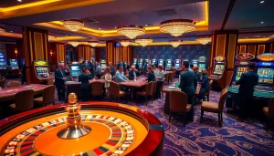 Players enjoying an exciting 88i game experience at a luxurious casino.