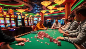 Experience the excitement of ALO789 bet with vibrant casino visuals, showcasing players and interactive games.