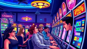 เล่นสล็อตออนไลน์ที่คาสิโนที่มีผู้เล่นหลากหลายและไฟสว่าง