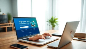 快连官网 用户在现代家庭办公室享受安全、快速的互联网连接。