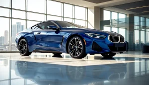 BMW kaufen: Schickes Automobil in modernem Ausstellungsraum mit brillantem Design.