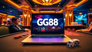 Gambling players enjoying GG88 online casino at a vibrant roulette table, showcasing excitement.