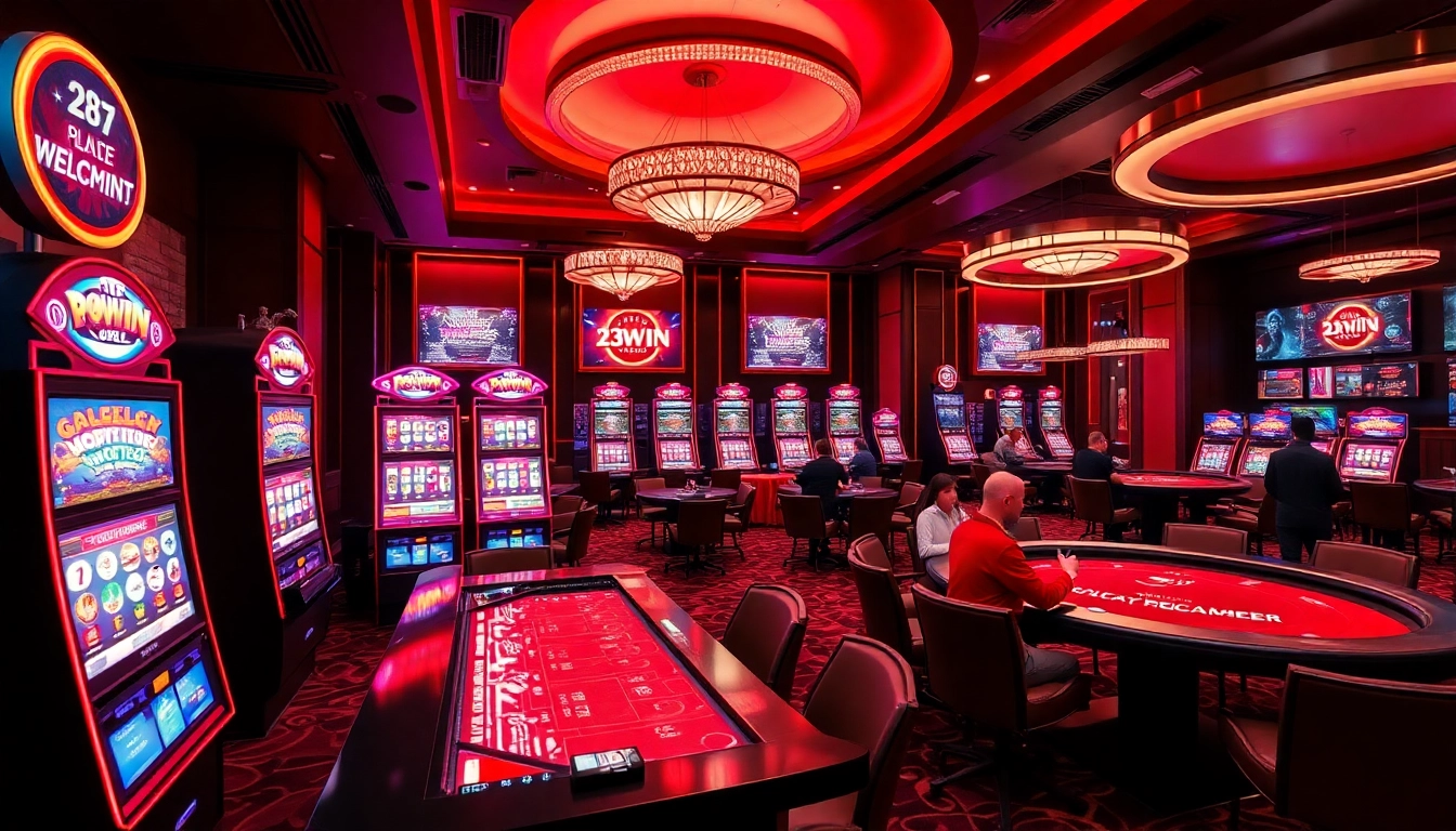 Experience the innovative online gaming at https://23win.day/ with vibrant slot machines and live dealers in a luxurious setting.
