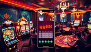 Experience the thrill of online gaming with the sophisticated gg88.com interface at a vibrant casino.