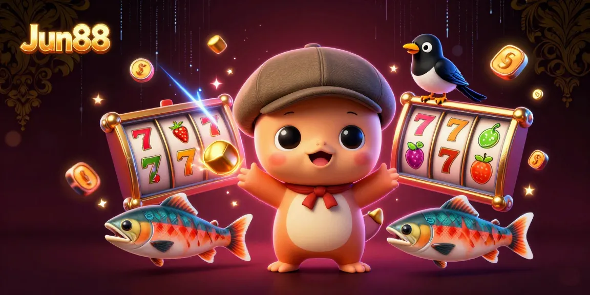 Experience winning with Jun88's engaging slot games featuring dynamic characters.