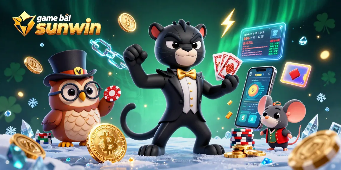Experience game bài sunwin in an exciting 3D casino scene featuring stylized characters and vibrant elements.